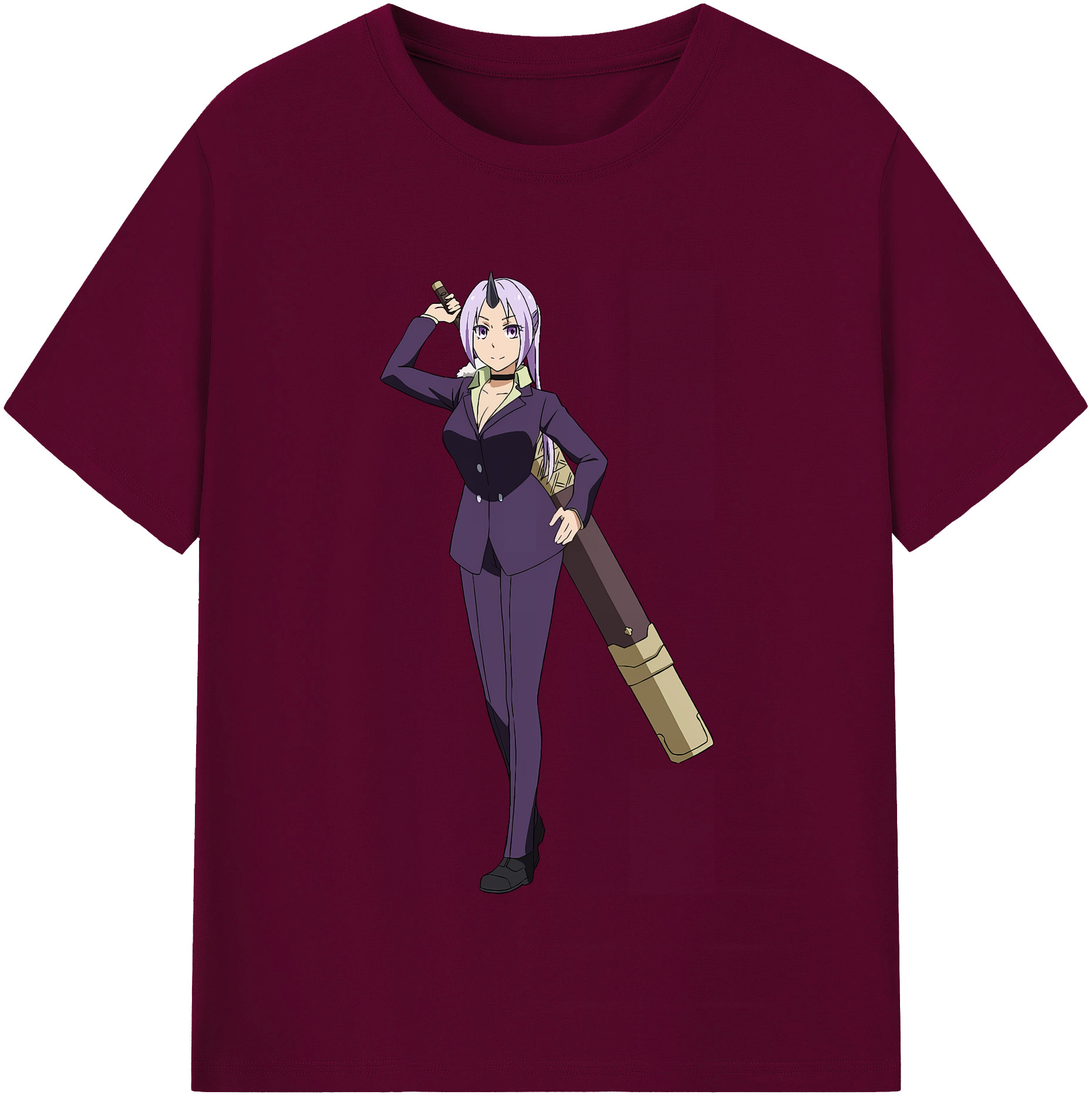 （画像用） 転スラ Regarding Reincarnated to Slime レディースカジュアルプリントTシャツ（綿100％）
